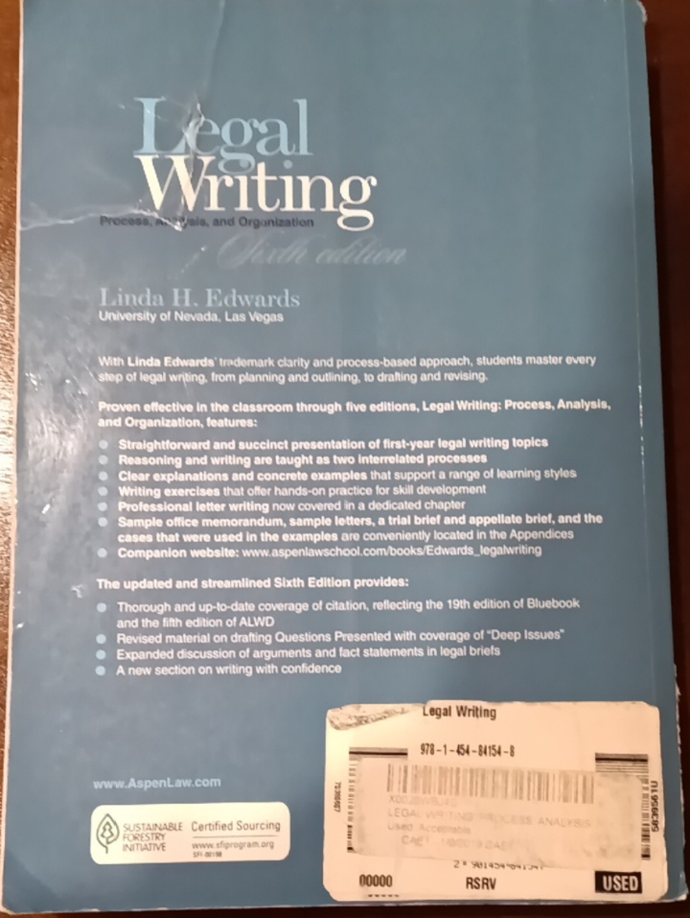Legal Writing Textbook - Blue - Picture 2 of 3